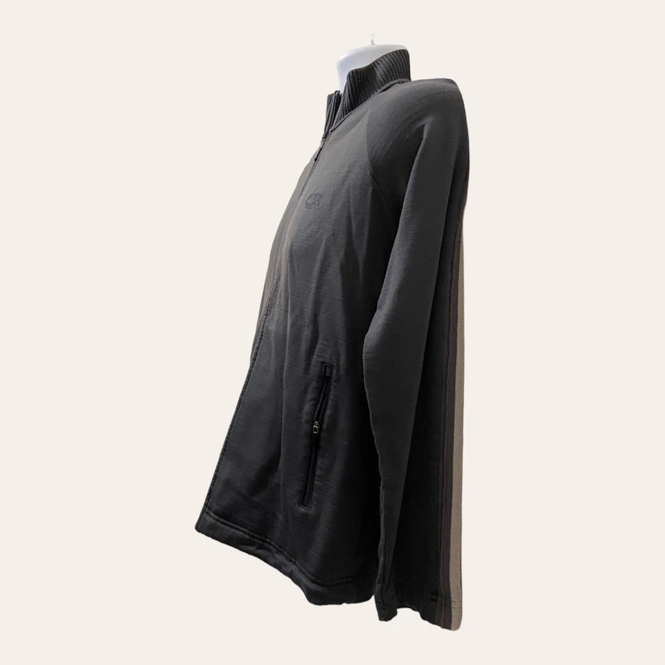 Jaqueta Icebreaker Exp feminina 100% lã merino zíper completo tamanho M cinza falhas - Imagem 2 de 4