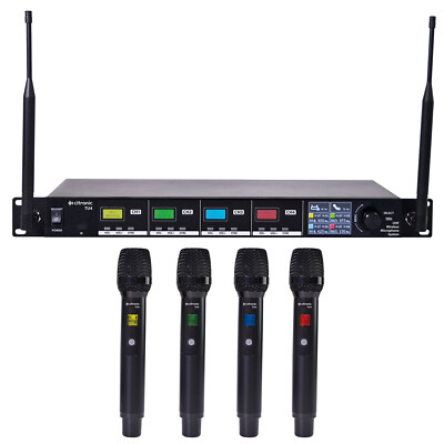 Citronic TU4-H TU4 Quad PLL Funkmikrofon Set 4 x Handsender