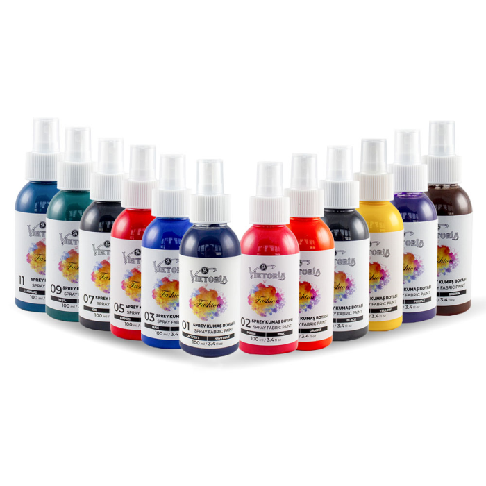 Viktoria Fabric Dye TEXTILE SPRAY Fabric Clothes Dye Easy dye 100 ml Tie Dye