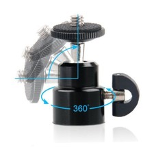 360  Swivel Mini Ball Head 1/4'' Screw DSLR Camera Tripod Slider Monopod