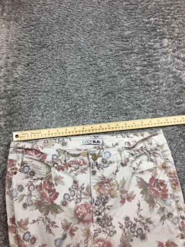 Code Bleu Chelsea Classic Straight Jeans Womens Size 16 Gray Floral Print Denim - Picture 6 of 13