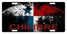 Panama Flag License Plate 6" x 12" Patriotic Eagle Emblem Chilibre