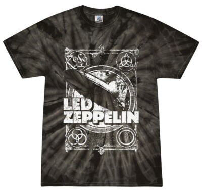 Led Zeppelin Burning Blimp Tie-Dye T-Shirt Rock Classic Youth & Adult Size Tee