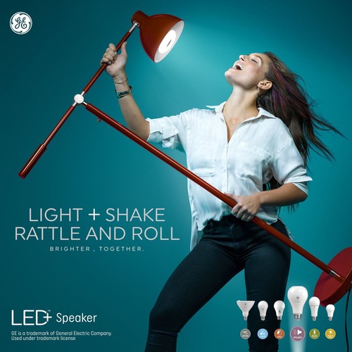 LED Multicolor Speaker LED Light Bulbs w/Bluetooth Speaker A21 Bulbs 9W 2-Pack - Picture 6 of 11