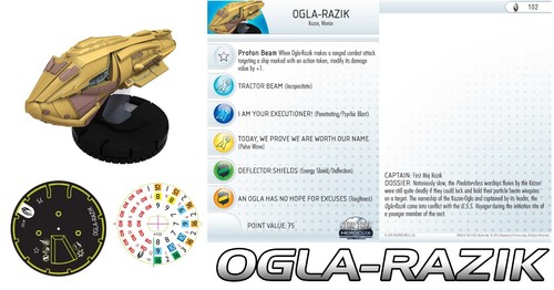 OGLA-RAZIK #102 Star Trek: Tactics III 3 HeroClix Kazon - 第 1/1 張圖片