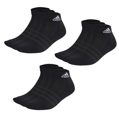 9er Pack adidas Quarter Socken Cushioned Sportswear Ankle schwarz Multipack