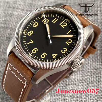 Tandorio 200M Waterproof 39mm Pilot Auto Men Watch NH35 PT5000 Movement Sapphire