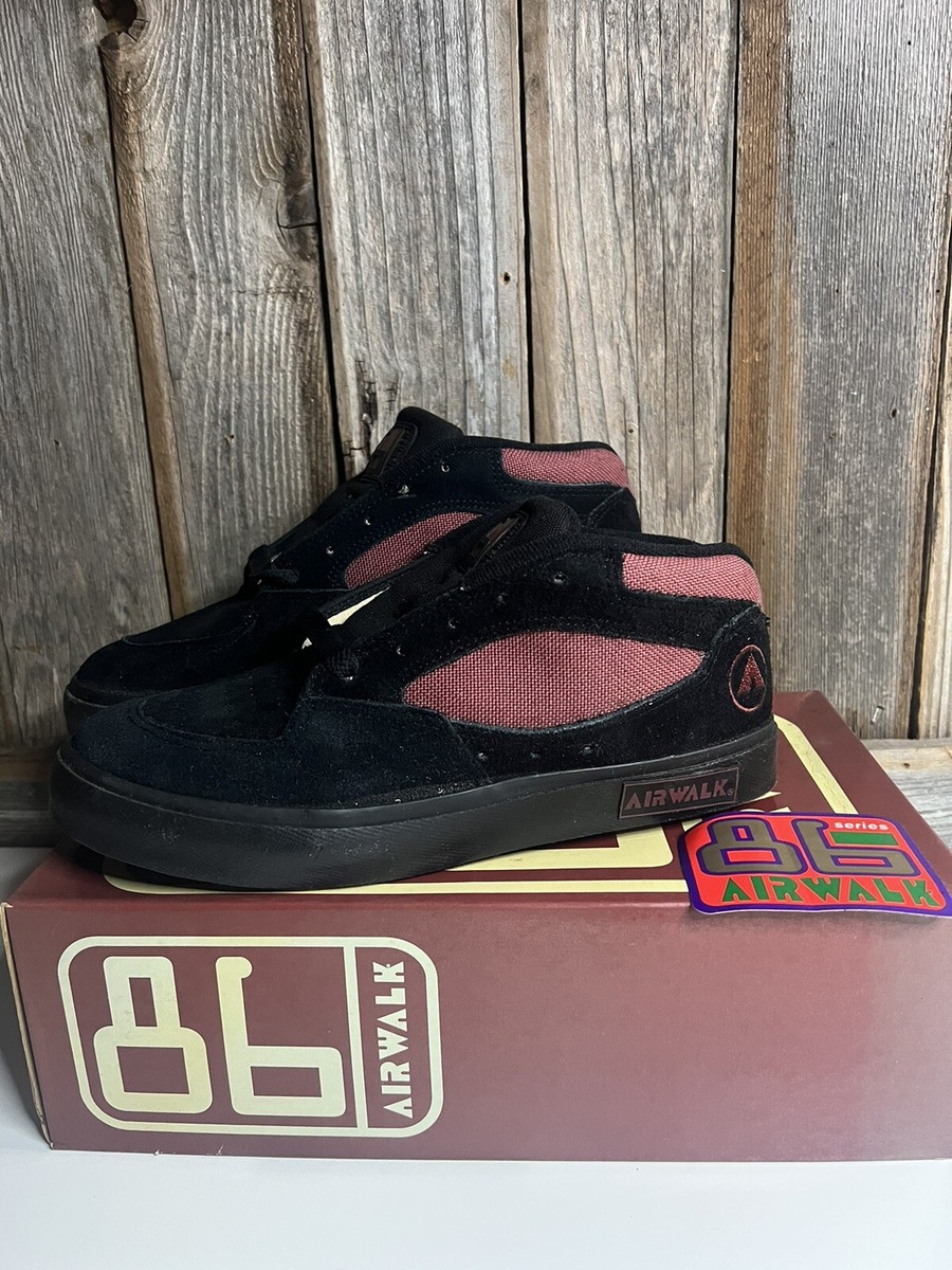Size Airwalk NOS 86 BEND Skate Shoes Vintage 80s 90s RARE Retro NIB  Burgundy