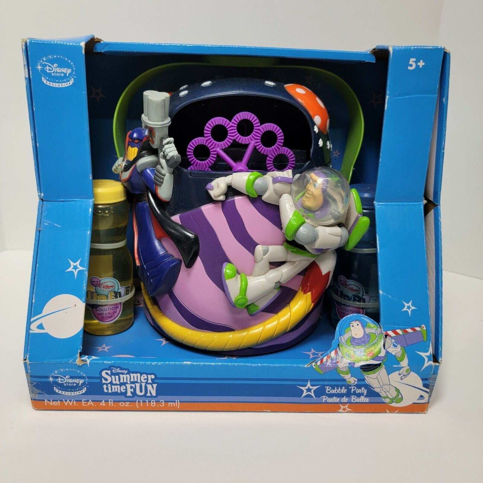 Disney Store Exclusive Toy Story Buzz Lightyear, Zurg Battery Bubble Machine