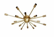 Mid Century Starburst Ceiling Light Atomic 16 Arms Flush Mount Chandelier Lamp