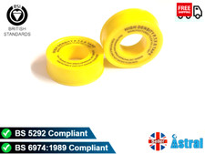 2 x High Density GAS P.T.F.E Tape Joint Seal British Standard