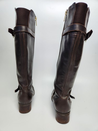Bandolino Knee High Brown Leather Boots Womens Size 6.5 Riding Boots Fall Boots - Picture 4 of 12