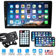 9"Car Radio Single 1Din FM/AM Touch Screen Wireless IOS /Android Carplay w/ MIC