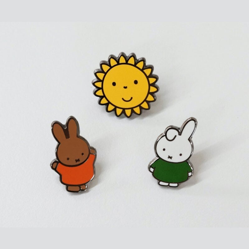 Official MIFFY Enamel Pin Badge Miffy Friends Illustration