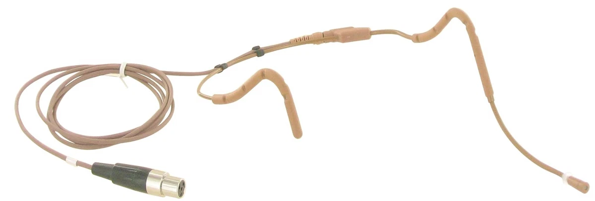 Mini Sweat Resistant Cocoa Headset Microphone for Shure Wireless Body Pack