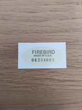 Gibson Firebird Label Kopfplatte Aufkleber Neu aus altem Lagerbestand Original keine Reproduktion USA