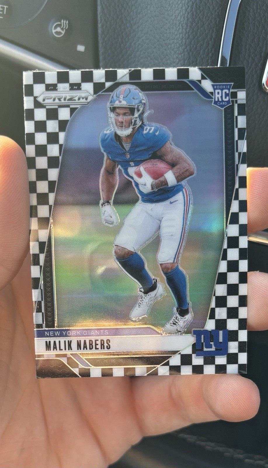 2024 Panini Prizm - Rookies Malik Nabers #370 Black & White Checker Prizm (RC)