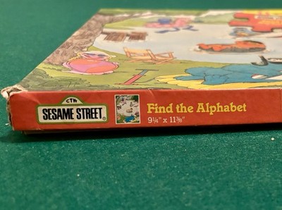 Vintage 1983 Playskool Sesame Street Find The Alphabet Jigsaw