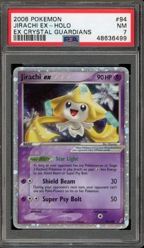 Pokemon Jirachi ex EX Crystal Guardians Holo Ultra Rare #94 PSA 7