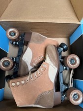 Sure Grip Oxford Brown Blazer Suede roller skates size 6 fits womens 7-7.5