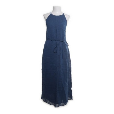 Massimo Dutti, Maxikleid, Größe: L, Blau, Leinen/Baumwolle/Polyamid #MRJ