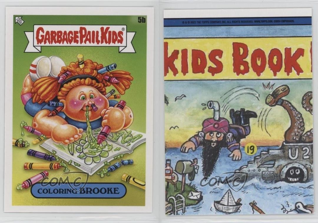 2022 Topps Garbage Pail Kids Book Worms Series 1 COLORING BROOKE #5b 0sb5 thumbnail 3