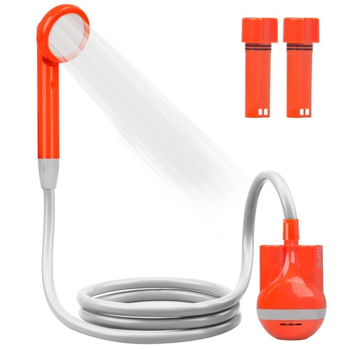 Portable Shower Camping Shower Outdoor Camp Shower Pump, Electric Rechargeabl...