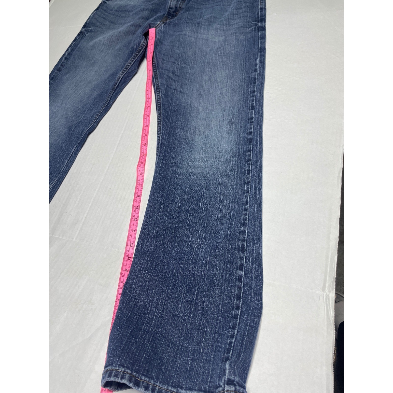 Signature Levi Strauss Mens Straight Leg Blue Jeans Medium Wash 36x32 Stretch thumbnail 9