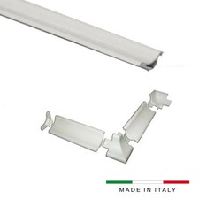 Profilo sanitario igienico rigido PVC bianco mt 2,50  mm 30 battiscopa sguscia