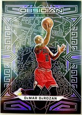 Demar Derozan /99 2022/23 Panini Obsidian E/E PURPLE #3 Bulls All-Star Parallel 