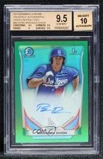 2014 Bowman Chrome Prospect Green Refractor 10/75 Brandon Dixon BGS 9.5 Auto 0s3