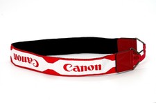    MINT    Canon Vintage Camera Neck Strap Red  White From JAPAN