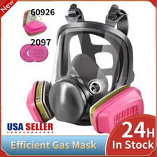 Full Face Gas Mask Painting Spraying Respirator w/Filters for 6800 Facepiece USA