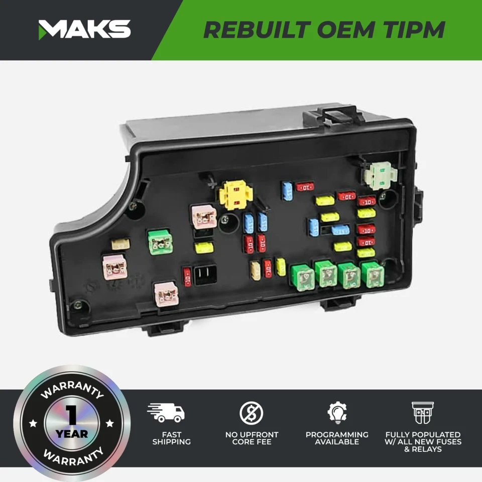 Jeep Compass Patriot 2016-2017 OEM reconstruido TIPM 68289247 *¡programación incluida!* Foto 2 de 4