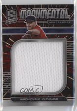 2021 Panini Spectra Monumental Memorabilia Hyper Prizm 66/75 Aaron Civale 1d0h