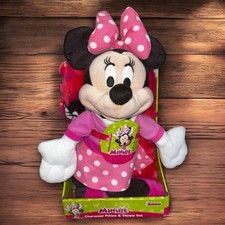 NEW Disney Mickey MINNIE MOUSE 40" x 50" Soft THROW BLANKET PILLOW Plush Figure