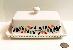 Mason Craft & More Talavera Ceramic Butter Dish & Cover 7.5 Inches Stunning!