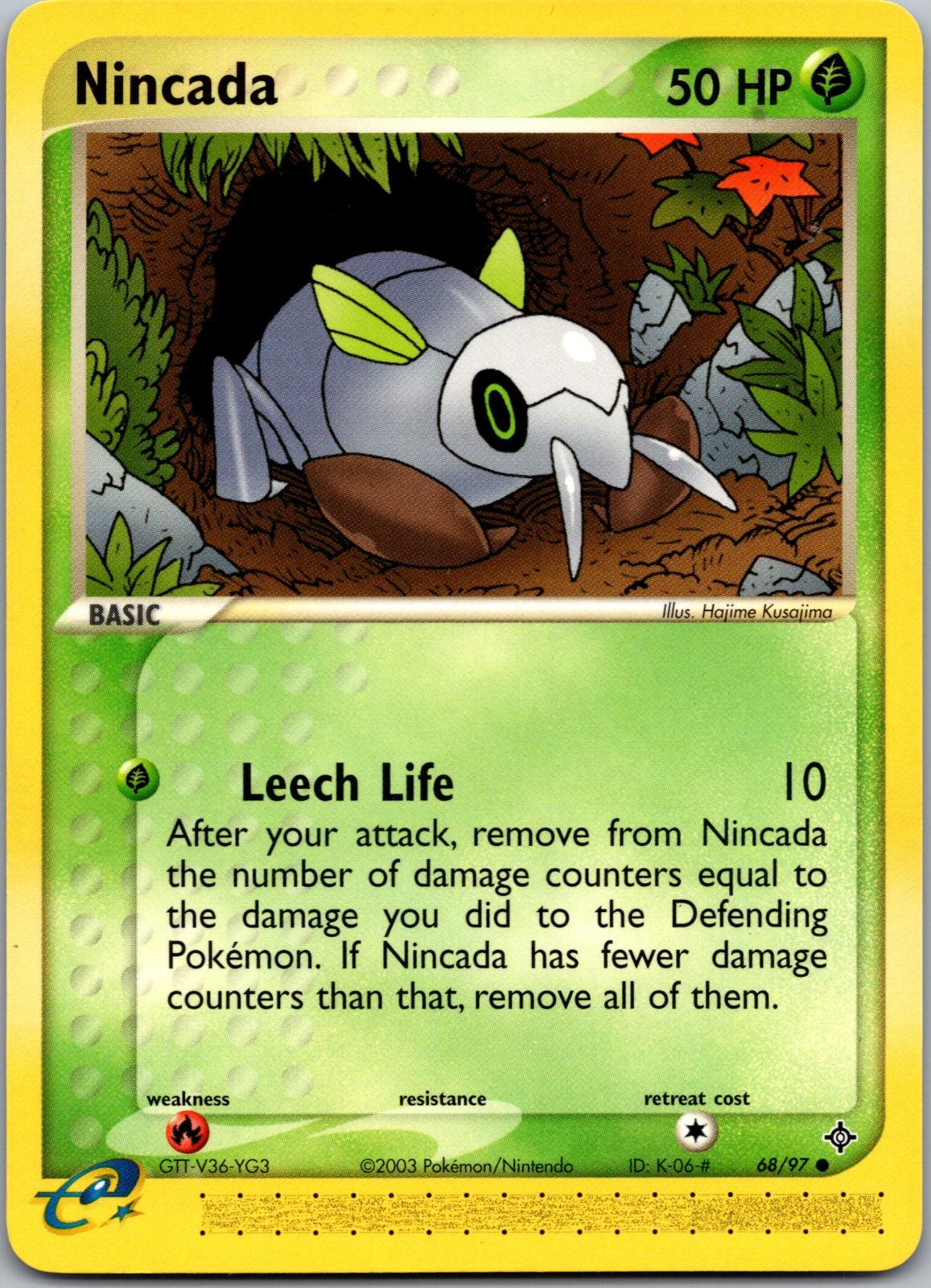 POKEMON NINCADA 68/97 COMMON DRAGON NM/M