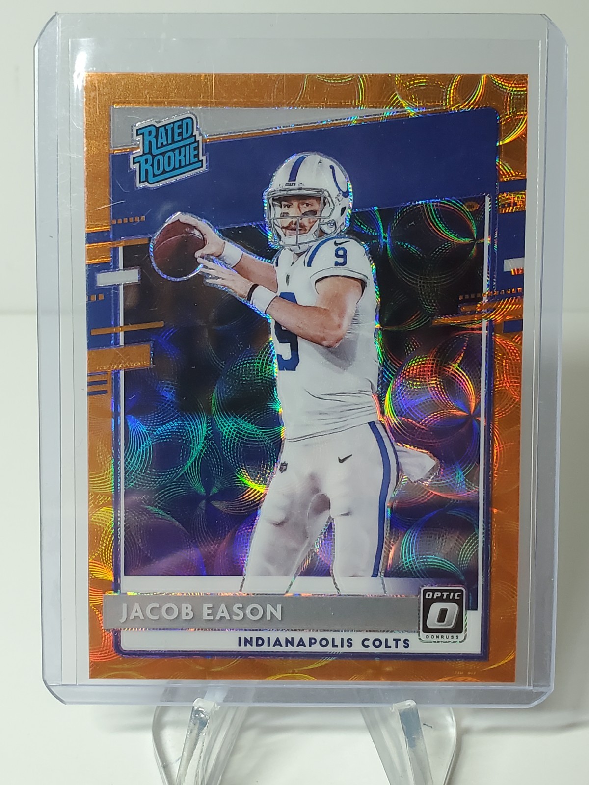 2020 Donruss OPTIC NFL Football "JACOB EASON" /79 ORANGE SCOPE #162 Colts! 🔥