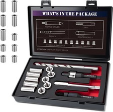 M11X2.0 Metric Thread Repair Kit with Insert HSS Drill, Tap, Installation Driver