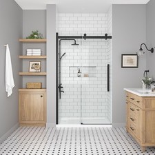 Miseno MSD-BELS48-15SKC Bel 81-1/2"H x 48"W Sliding Frameless - Black