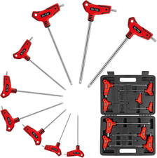 Tommars 9pc T Handle Torx Wrench Set S2 Steel T10 - T50 Tamper Proof Star Key Tommars 9pc T Handle Torx Wrench Set S2 Steel T10 - T50 Tamper Proof Star Key