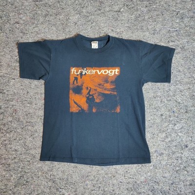 Vintage Funker Vogt Counterstrike 2002 Tour T-Shirt Mens Medium Anvil Band Tee