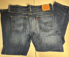 Levi's 514 Jeans Dark Blue Straight Fit Stretch Cotton Blend custom hemmed 28" — photo 1