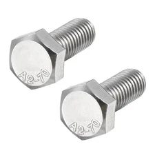 2pack M8 x 20mm Hex Bolts 304 Stainless Steel Hexagon Left Hand Screw Bolt