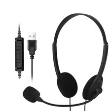 THE PERFECT PART USB Headset Headphone with Microphone Noise One Size, Black