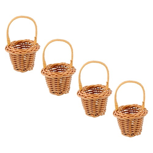 4 Pcs Jouets De Panier Fleurs Bricolage Bébé Mini Paniers Tressé Miniature - Imagen 10 de 12