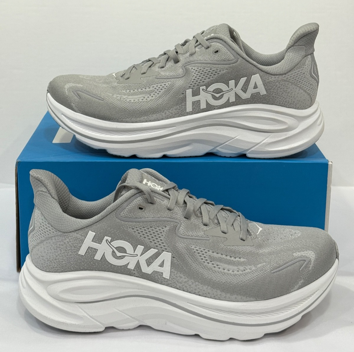 HOKA One One Clifton 10 Men's 2E WIDE 1162032 STLLR Stellar Grey