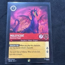 Maleficent Monstrous Dragon 108/204 Disney Lorcana Legendary Rare Mint Condition