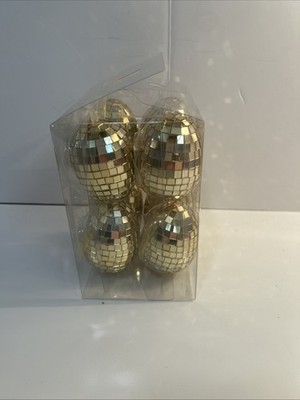 NEW Mirrored Gold Disco Easter Egg Ornaments, 8ct